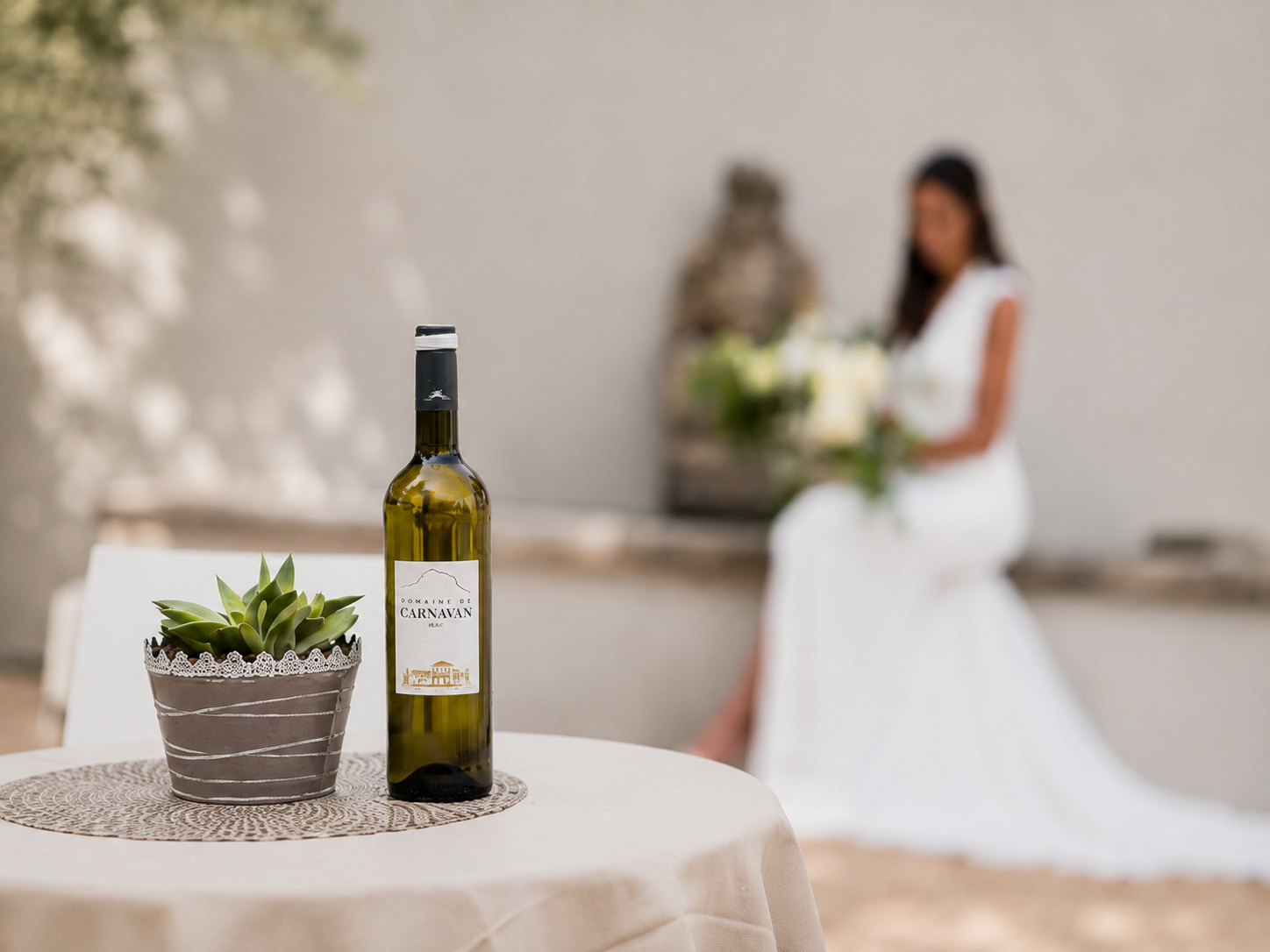 Domaine pour mariage bouches du rhone - vin servi lors d'une réception de mariage